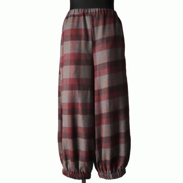P-623 baloon easy pants　RED×BROWN No.1
