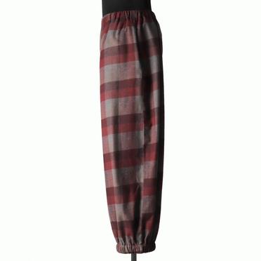 P-623 baloon easy pants　RED×BROWN No.3