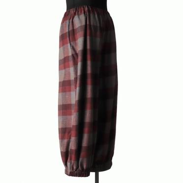 P-623 baloon easy pants　RED×BROWN No.4