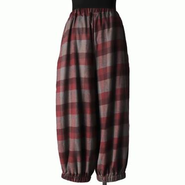 P-623 baloon easy pants　RED×BROWN No.5