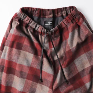 P-623 baloon easy pants　RED×BROWN No.7