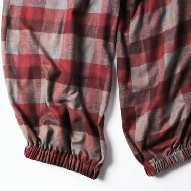 P-623 baloon easy pants　RED×BROWN No.10