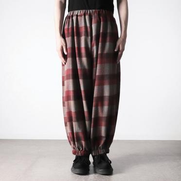 P-623 baloon easy pants　RED×BROWN No.13