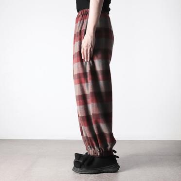 P-623 baloon easy pants　RED×BROWN No.16