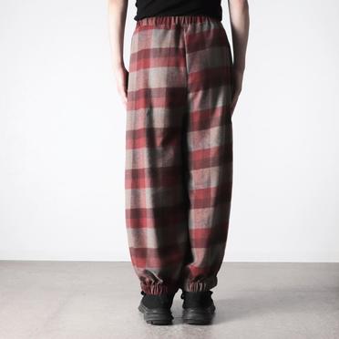 P-623 baloon easy pants　RED×BROWN No.17