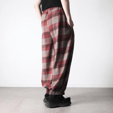 P-623 baloon easy pants　RED×BROWN No.19
