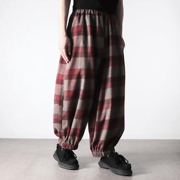 P-623 baloon easy pants　RED×BROWN No.20