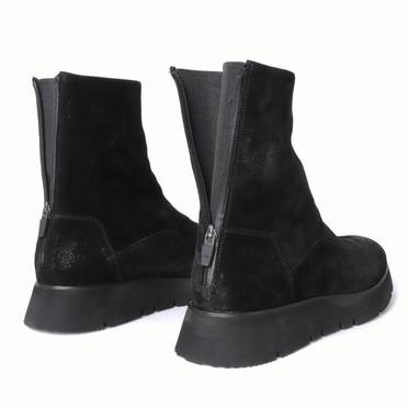 BACK ZIP BOOTS　BLACK No.8