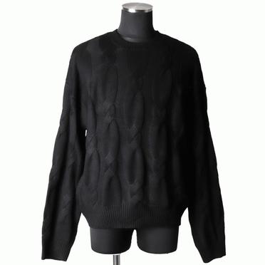 Cable Knit Pullover　BLACK No.1