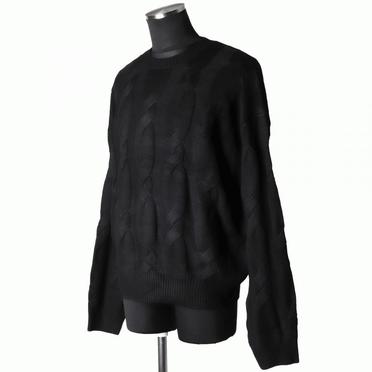 Cable Knit Pullover　BLACK No.2