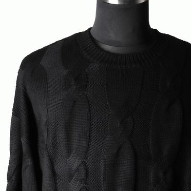 Cable Knit Pullover　BLACK No.7