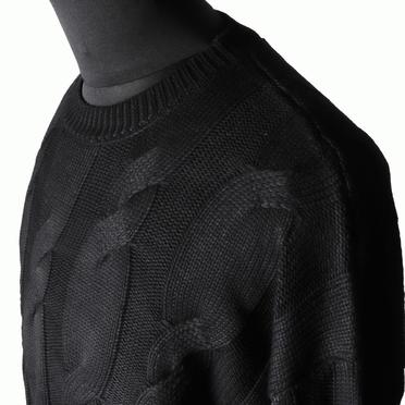 Cable Knit Pullover　BLACK No.8