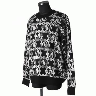 Jacquard Knit Pullover　BK×IV No.2