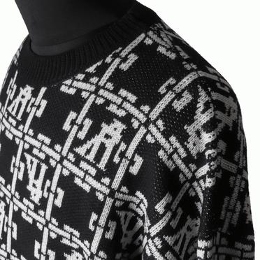 Jacquard Knit Pullover　BK×IV No.8