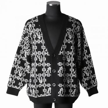 Jacquard Knit Cardigan　BK×IV No.1