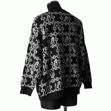 Jacquard Knit Cardigan　BK×IV No.4