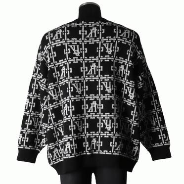 Jacquard Knit Cardigan　BK×IV No.5