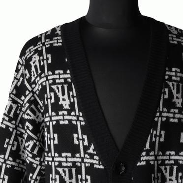Jacquard Knit Cardigan　BK×IV No.7