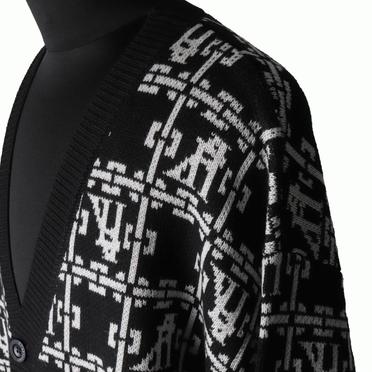 Jacquard Knit Cardigan　BK×IV No.8