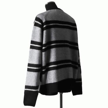 Stripes Combi Raglan Top　BK×IV×GY No.4