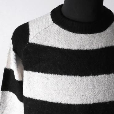 Stripes Combi Raglan Top　BK×IV×GY No.7