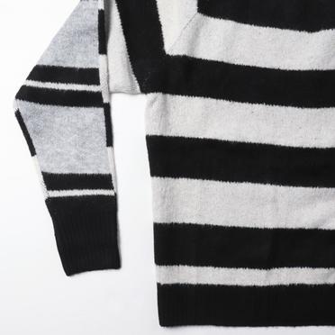 Stripes Combi Raglan Top　BK×IV×GY No.12