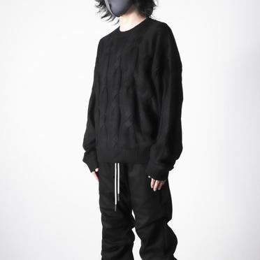 Cable Knit Pullover　BLACK No.16