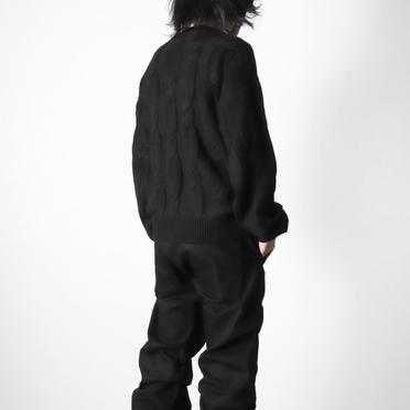 Cable Knit Pullover　BLACK No.21