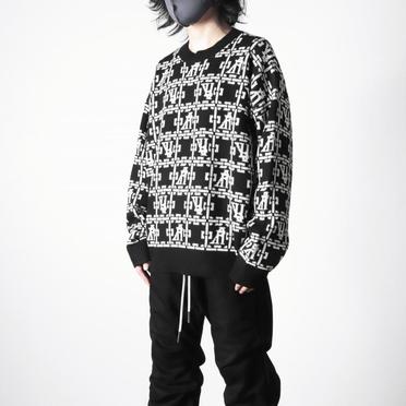 Jacquard Knit Pullover　BK×IV No.16