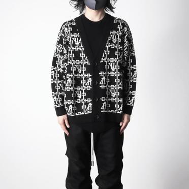 Jacquard Knit Cardigan　BK×IV No.15
