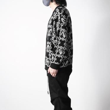 Jacquard Knit Cardigan　BK×IV No.17