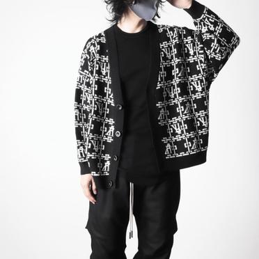 Jacquard Knit Cardigan　BK×IV No.22
