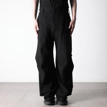 Croissant Flare Double Pocket (Solid Ver)　BLACK No.15