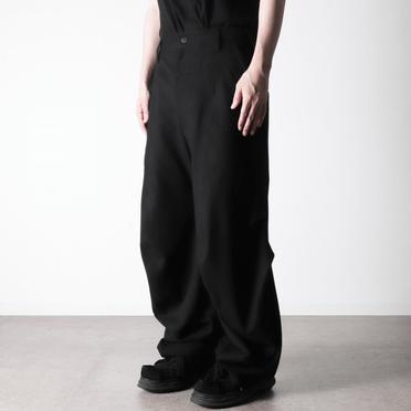 Croissant Flare Double Pocket (Solid Ver)　BLACK No.16