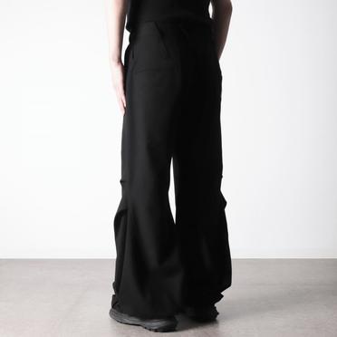 Croissant Flare Double Pocket (Solid Ver)　BLACK No.18