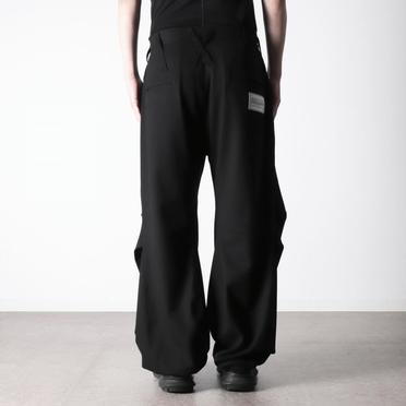 Croissant Flare Double Pocket (Solid Ver)　BLACK No.19