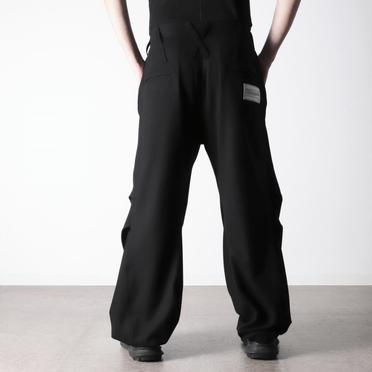 Croissant Flare Double Pocket (Solid Ver)　BLACK No.20