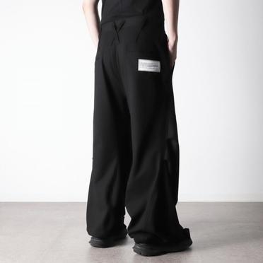 Croissant Flare Double Pocket (Solid Ver)　BLACK No.21