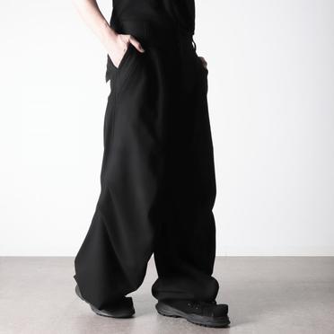Croissant Flare Double Pocket (Solid Ver)　BLACK No.22