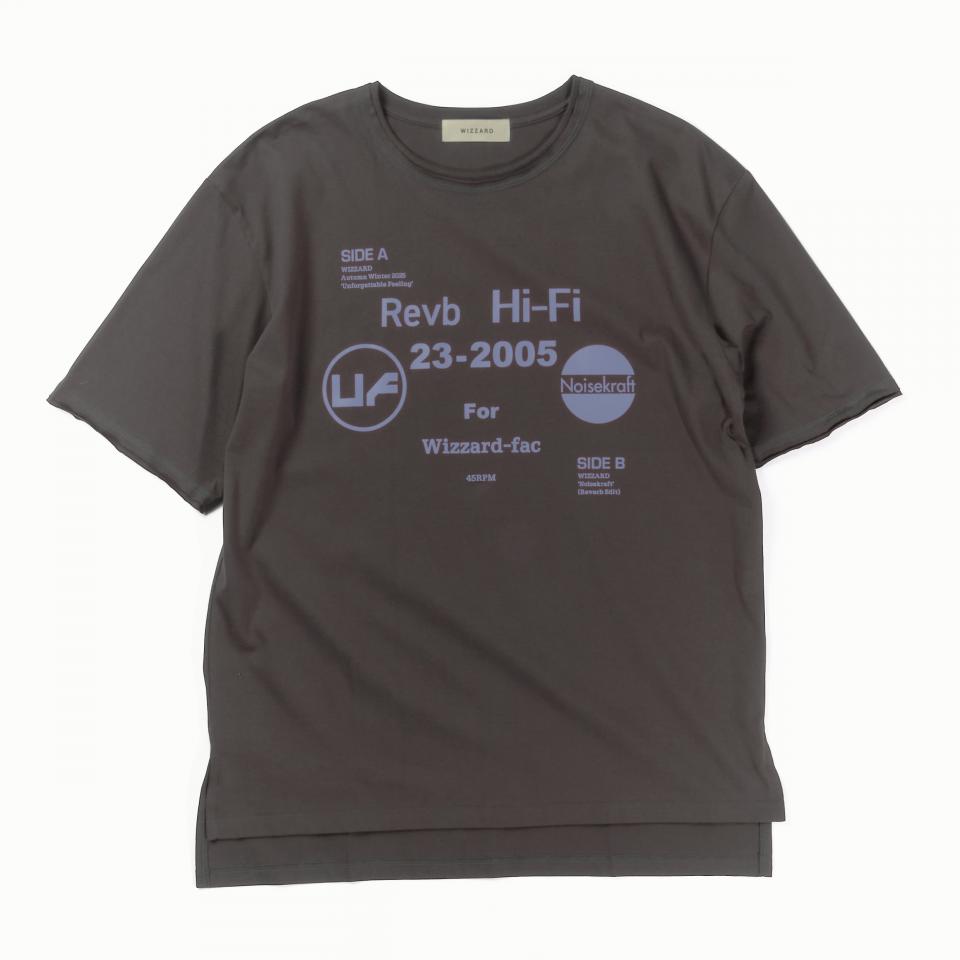 GRAPHIC T-SHIRT"45RPM"　CHARCOAL