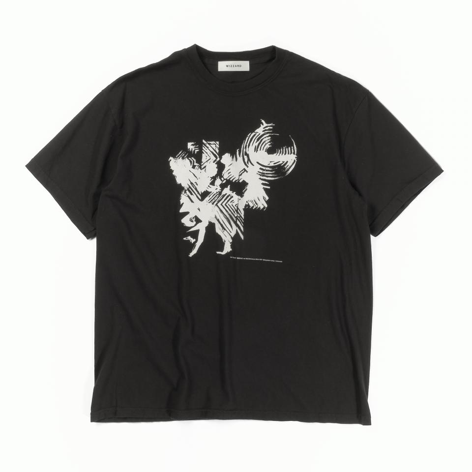 GRAPHIC T-SHIRT"REVERBERATION"　BLACK