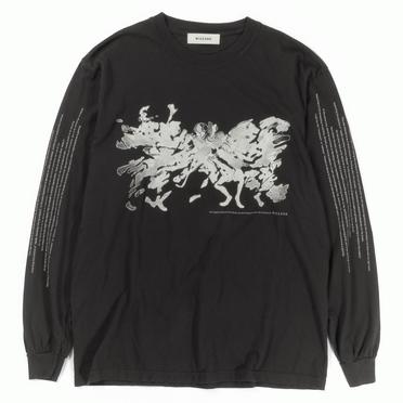 GRAPHIC LONG SLEEVE T-SHIRT "SHOKKAKUTEKI SONZAI"　BLACK No.1