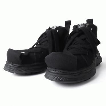 ROLL-TONGUE STAINING SHOES feat. Maison MIHARA YASUHIRO (MID CUT)　BLACK×BLACK No.4