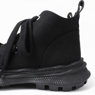 ROLL-TONGUE STAINING SHOES feat. Maison MIHARA YASUHIRO (MID CUT)　BLACK×BLACK No.11