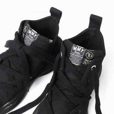 ROLL-TONGUE STAINING SHOES feat. Maison MIHARA YASUHIRO (MID CUT)　BLACK×BLACK No.12