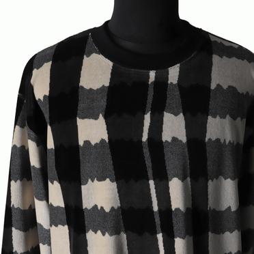 Crew Neck Pullover　BK×GY×IV No.7