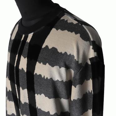 Crew Neck Pullover　BK×GY×IV No.8