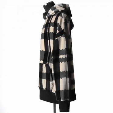 Hooded Pullover　BK×GY×IV No.3