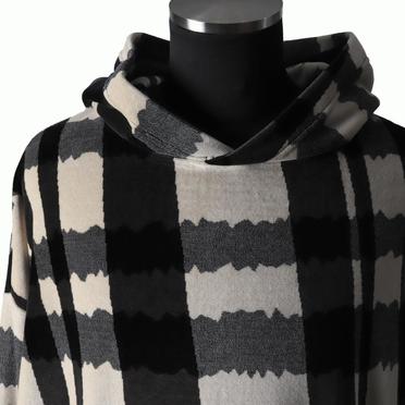 Hooded Pullover　BK×GY×IV No.7
