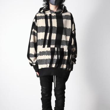 Hooded Pullover　BK×GY×IV No.13